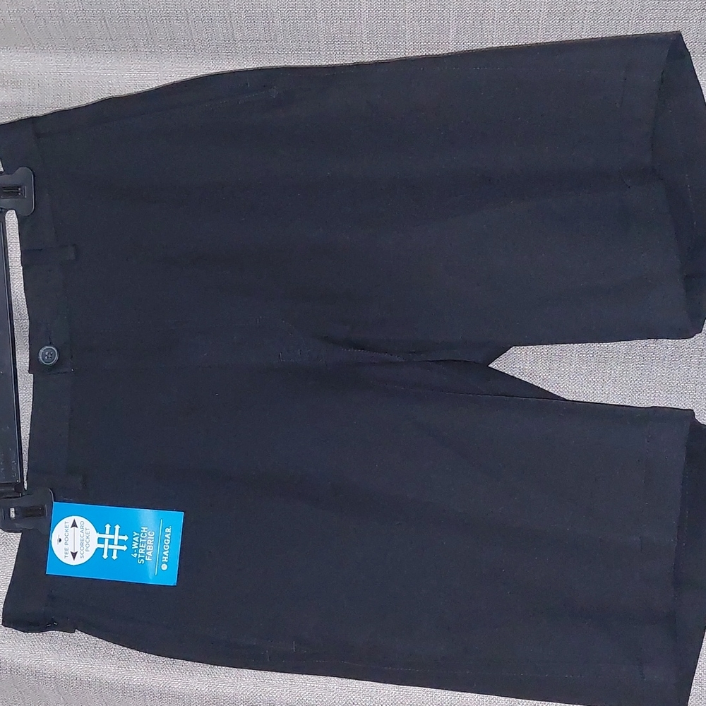 Men black dress shorts 32W